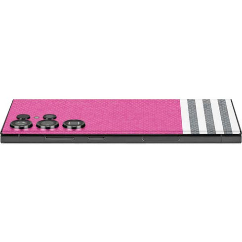 Pink and Grey Stripes Galaxy Skins
